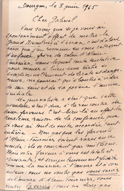 lettre d'isabelle à Albicocco